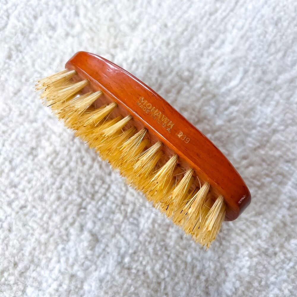 Vintage Mohawk Teakwood Natural CocoBolo Bristle Hair Brush #239 USA